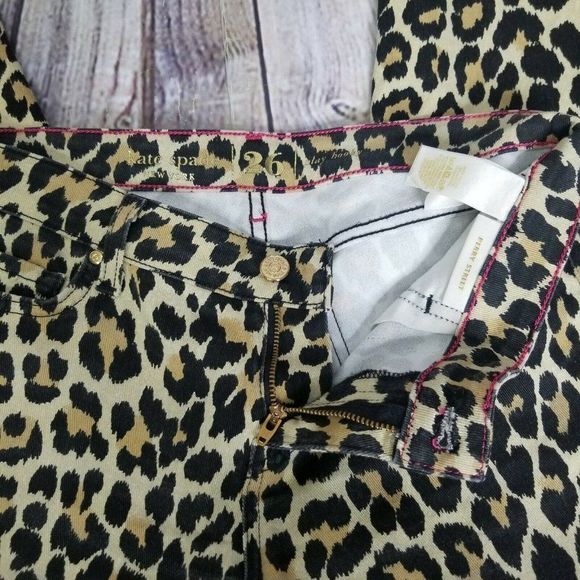 Kate Spade Womens 26 Leopard Perry Street Animal Print Denim Skinny Jeans‎ - Picture 7 of 11
